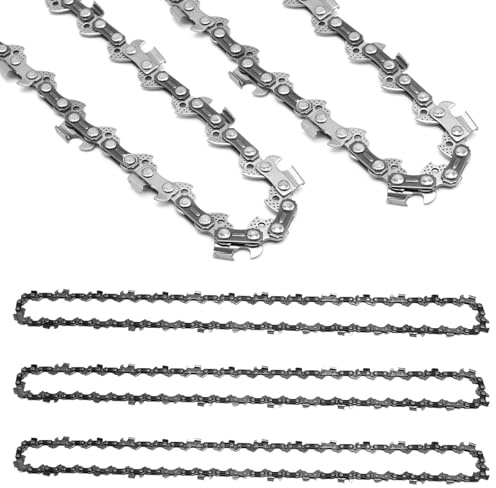 Hoypeyfiy 3 Pcs Chainsaw Chain 62 Drive Links Chain Replacement for Husqvarna 136 137 141 142 Replacement for Mac Allister MCSWP2400S MCSWP2400S-2