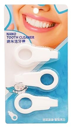 Zahnbürste für Kinder, Zahnbürsten für Kinder, 3 x Nano-Zahnreinigungstücher für orale Zähne, Fleckenentferner, Kinderzahnbürste, Oralbürste zum Reinigen