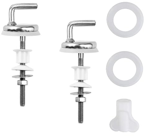 2 Packs Stainless Steel Toilet Seat Hinges, Soft Close Toilet Seat Fittings | Hinge Fixing Kit Replacements Seat Fixings for Standard Elongated Seats High-Traffic Public Restrooms