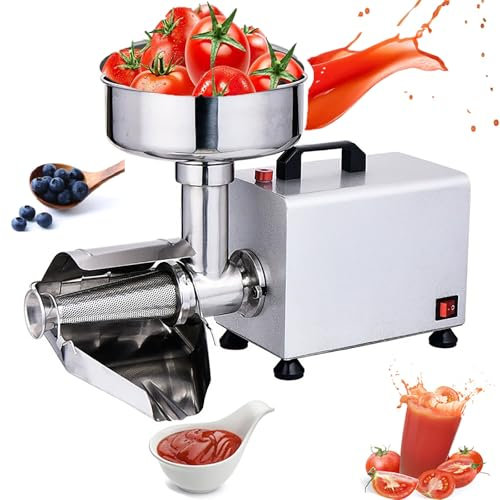 STDZQCWY Spremiagrumi Elettrico per pomodori, Macchina per macinare i pomodori di qualità Commerciale da 370 W, Produttore di Salse, Macchina per spremiagrumi per pomodori, per Frutta e Verdura