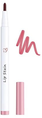Matte Lip Tint Stain Marker Pen,2 in1 Liquid Lipstick & Lip Liner Pencil,Long Lasting Waterproof,Ultra-Pigmented & Waterproof, 24 Hour Lip gloss for Women, Vegan & Cruelty-Free (B1, Large)