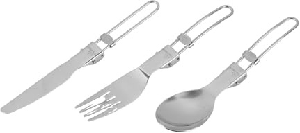 Fire-Maple FMT-803 Set de Couverts de Camping en Acier Inoxydable – Couteau, Fourchette, Cuillère – Idéal pour Plein Air, Randonnée et Voyage