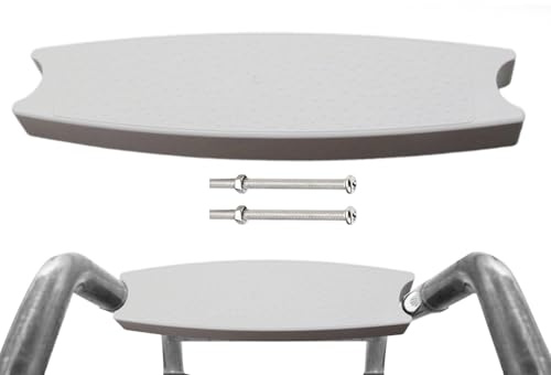 1pieces Marches De Piscine Creusée | Échelle De Rechange | Marches Antidérapantes pour Piscine | avec 2 Vis | Marchepied D'échelle, Échelles Et Marches De Piscine Stables Et Imperméables