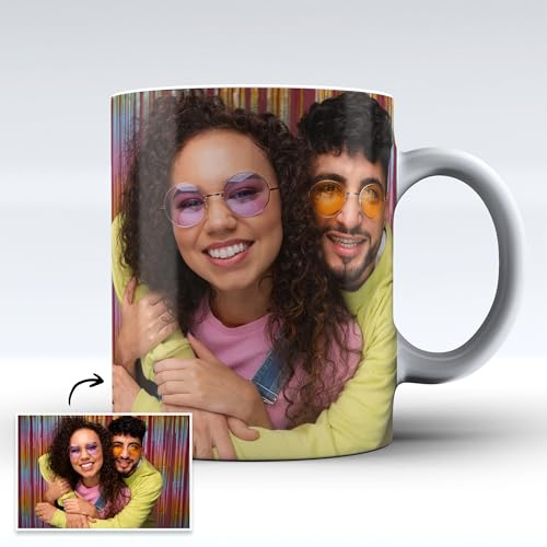 Taza Personalizada con Foto, Nombre o Frase – Regalo Original y Personalizable para Hombre, Mujer, Parejas, Familia y Amigos