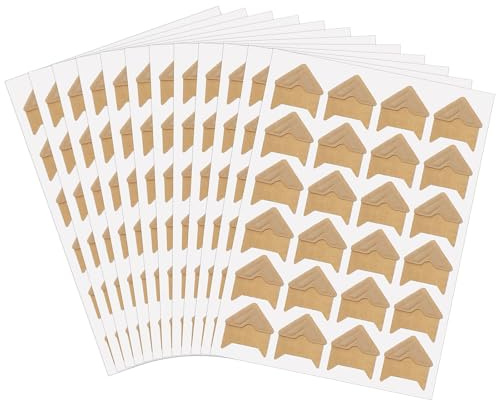 Classicseali 600PCS Photo Stickers for Albums,Self-Adhesive Photo Corner Stickers,Scrapbook Photos Corners, for Photos Albums, DIY Scrapbook Sticker, Memory Books, Diaries, Khaki