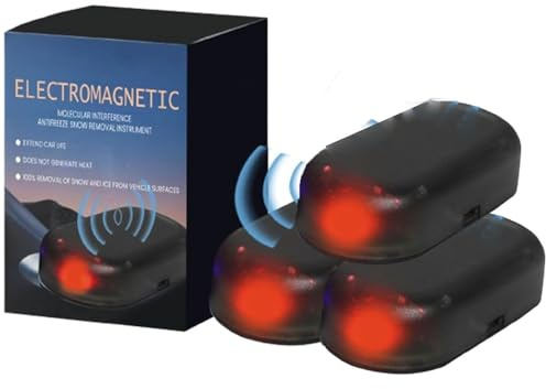 Dispositivo electromagnético anticongelante y quitanieves, herramienta anticongelante y quitanieves, dispositivo electromagnético molecular para quitar la nieve del parabrisas del coche (3pcs)