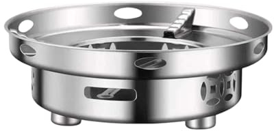 Riscaldatore ad Alcol - Bruciatore Portatile In Acciaio E Antivento,Stufa ad Alcool Portatile,per Esterno Picnic Trekking Camper Caccia Viaggi Stradali Casa Giardino