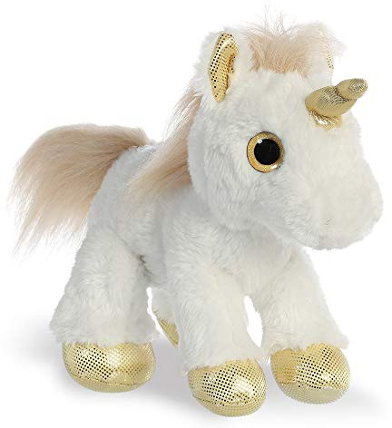 Aurora World 60856, weiches Einhorn-Stofftier Star der Sparkle Tales-Serie, Gold, 30,5 cm