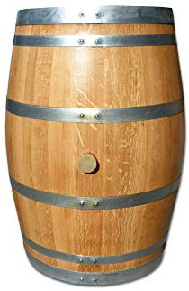 Temesso 225L Weinfass geöffnet als Regentonne - geschliffen (Oberfläche geölt)