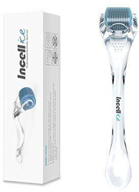 Derma Roller Cheveux Repousse 0,5, Rouleau de Croissance de la Barbe avec 200 Vraies Individuel Aiguilles en Titane, Microneedling Roller pour Visage, Corps et Cuir Chevelu Hommes et Femmes