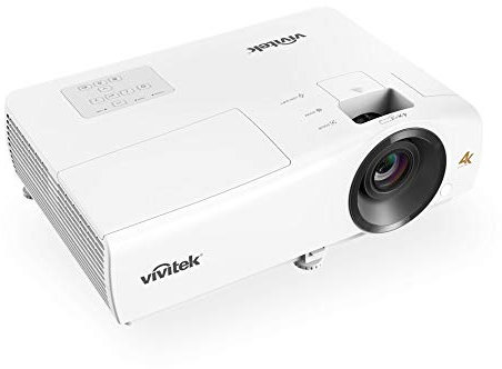 VIVITEK HK2200 proiettore home cinema, compatto 4K UHD, HDMI, USB, mirroring wireless, Chromecast, fino a 300 diagonale, 2000 lumen, altoparlanti integrati, Bianco