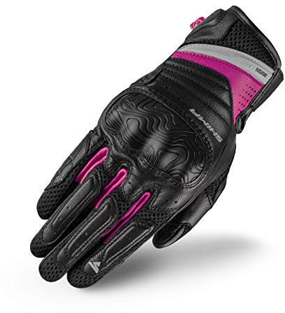 SHIMA RUSH Motorradhandschuhe - Atmungsaktive, Verstärkte, Stadt, Sommer, Touchscreen Handschuhe mit Knöchelprotektor, Handgelenk und Finger Aufpralldämpfer (Damen, Rosa, XS) | Mesh-Einsätze