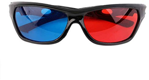 Qinghengyong Black Frame Rosso Blu Occhiali 3D per anaglifi Dimensional Movie Game DVD occhiali Movie Game DVD Eyewear