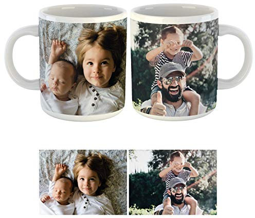 Personalised Mug with Photo (11oz) Photo Collage Personalise with a 2 Photo Collage Gift for Him, Her, Mum, Dad, Friends - Birthday, Anniversary