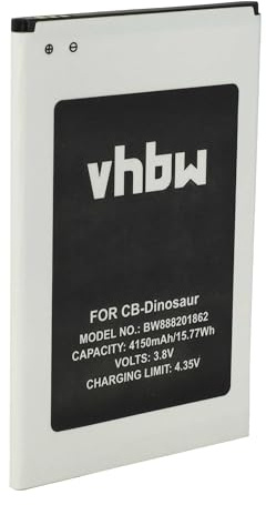vhbw Akku kompatibel mit Cubot Dinosaur | Handy Smartphone Telefon (4150 mAh, 3,8 V, Li-Polymer)
