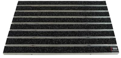 EMCO Eingangsmatte DIPLOMAT Large Rips anthrazit 12mm Fußmatte Schmutzfangmatte Fußabtreter Antirutschmatte, Größe:60x40cm