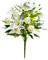 RESOYE Flores de Cementerio, Tulipanes Artificiales Blancos de Seda, Paquete de 2, 15.4 Pulgadas, Decoración y Ramo para Tumbas al Aire Libre