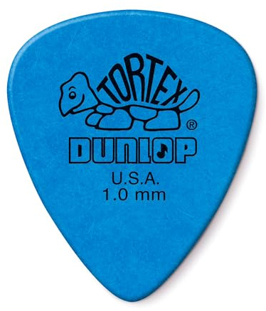 DUNLOP Tortex Standard 1 mm blau, Packung mit 24 Plektren (418F100)