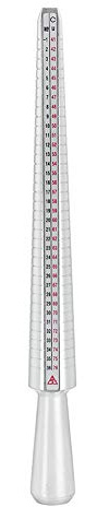 Mandrino per Anelli, Misuratore di Misura per Gioielli Strumento di Misurazione per Gioielli con Set di Misuratori per Anelli da Dito Facile da Usare Strumenti di dimensionamento delle Dita