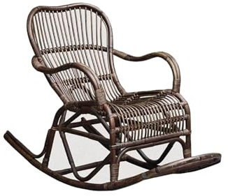 MoBShiK Korbschaukelstuhl für drinnen und draußen, bequemer Sessel, Schaukelstuhl für den Außenbereich, Retro-Hausbalkon-Freizeitstuhl