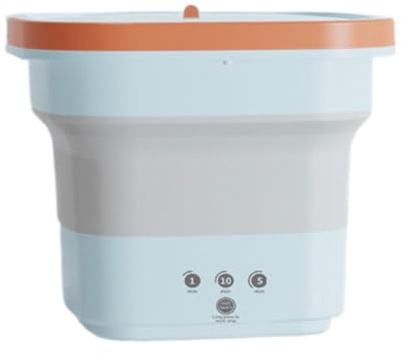 vreplrse Platzsparende Lösung, zusammenklappbare Waschmaschine für kleine Räume, tragbare ABS Waschmaschine für Unterwäsche, Mini Wäsche, Blau
