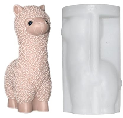 Tuxxjzm Alpaka Silikonform Kerzenform, Silikonformen Gießformen, Tiere Alpaka Silikonform, Handgemachte Seife SilikonForm, Alpaka Silikon Backform Für Sojawachs Kerzen, Seife, Gips, Handwerk