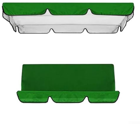 Swing Chair Canopy Replacement,Garden Swing Canopy Seats Cover Replacement Set 3 Seats + Swing Canopy Cover for Canopy Furniture(Green 195x125x15cm)