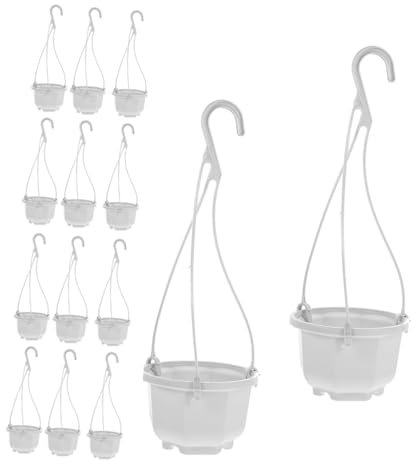 BEBEMOKO Cestas Colgantes para Exteriores Piezas Macetas Colgantes de Plástico Colgadores de Plantas