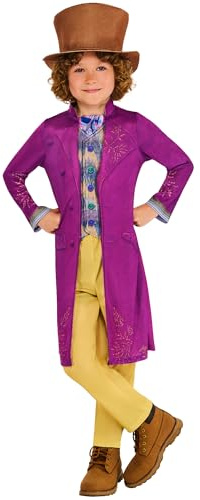 Rubies Official Warner Brothers Willy Wonka Child Costume, Kids Fancy Dress, Size Ages 7-8 Years Halloween, World Book Day