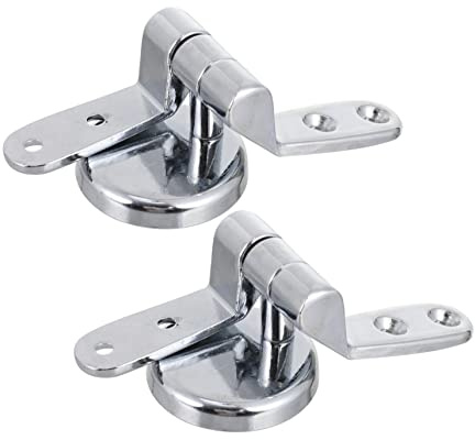 NUOBESTY Bisagra para Tapa De Inodoro De Zinc Tornillos, Bisagra De Fijación para Asiento De Inodoro, Instalación Fácil para Uso Doméstico, Juego De 2 Piezas, Repuesto Duradero