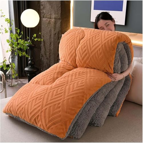 Trapunta Invernale Coperta in Cashmere, Calda Spessa Coperta in Cashmere, Piumino Matrimoniale Invernale Caldo, Coperta per Biancheria da Letto Domestica,001,220x240cm(5kg)