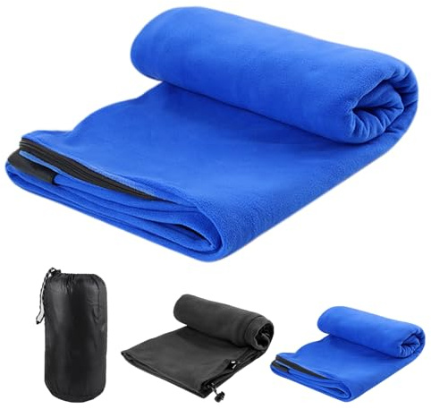 Saccolenzuolo, GHUAP Sacco Nanna Adulti, 180×80cm Sleeping Bag, Sacco a Pelo Trekking, Sacco Lenzuolo da Viaggio, Ideale per il Campeggio, l'Escursionismo, l'Ostello e i Viaggi di Lavoro (Blu)