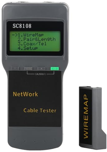 Uxsjakjsd Tester di Cavi di Rete RJ45 Lan SC8108 Tester di Cavi di Rete STP UTP Ca5e Cat6 Tester di Lunghezza Cavi LAN Tester di Lunghezza Cavi UTP
