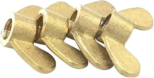 PSRONYAOG Wing Nuts Brass Copper Wing Nuts Material Hand Hand Tight Cap(M5-5 PCS)