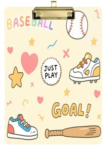 Porta da baseball Giallo Modello Appunti 12 x 18 Hard Board per Nursing Student Trade Quest Dimensioni 9 x 12.5 Tablas para escribir Gold Hold