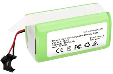 Batería De Iones De Litio De 4,0 Ah, Compatible Con Cecotec Conga, Excellence 950 990 1090, Compatible Con Deebot, DN621 601/605 Eufy RoboVac 35C Panda I7(4000mah)