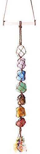 7 Chakra Stones Healing Crystals Hanging Ornament Chakra Tassel Christmas Ornaments Pendulum Good Luck for Home Decoration