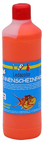 Nein Original Sonnenscheinfarbe | Extrem elastisch | Hochglänzend lackähnliche Hobbyfarbe | Bastelfarbe für Kinder | weitgehend wasserfest | für alle Untergründe | hoch-leuchtende Oberfläche | ORANGE