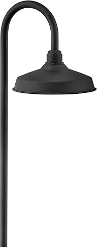 Hinkley Foundry 12v Outdoor Path Light, Composite Material, Traditional, Wiring Kit, Ground Spike, and T5 LED Lamp Included, Fade Resistant, Textured Black Finish