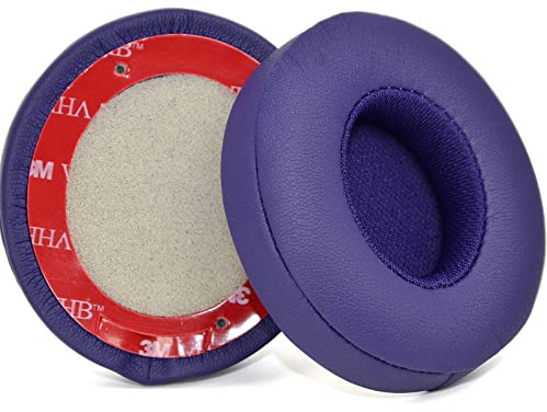 Solo3 Ear Pads Cushions Replacement for Beats Solo 2 & Solo 3 Wireless On-Ear Headphones, Ear Cushions Memory Foam Earpads with Soft Protein Leather (POP Purple)