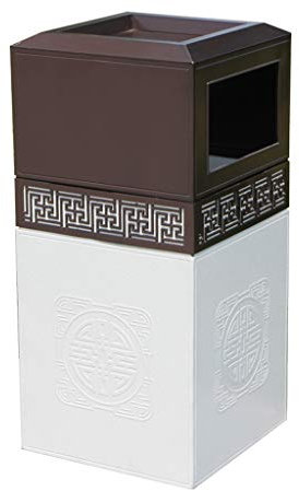 UPJAKS Poubelle Cuisine Trash Can Garbage Imitation en marbre peut en fonte d'aluminium Recyclage Bin Tri Container Organisateur for Hôtel Patios Cuisine Corbeille à Papier