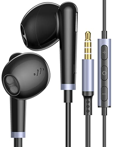 iMangoo Kopfhörer mit Kabel für Samsung A15 A14 A25 A22 A23 3.5mm Klinke | In Ear Kopfhörer,1.2m Kabel Kopfhörer Ohrhörer mit Mikrofon für Moto g84 Redmi Note 13 12 11 Pro 11s 15C 14C POCO C65 M6 Pro