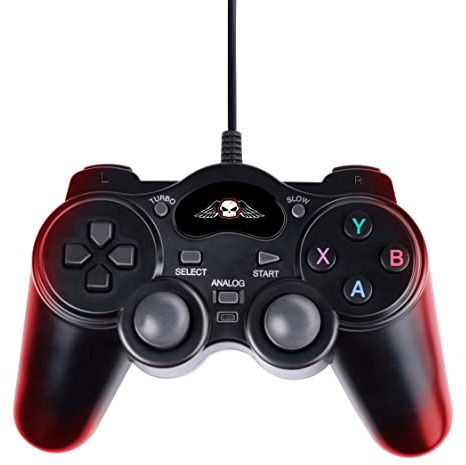 No Fear Gaming Controller - USB A - 1.5 m Cable - Plug & Play - Controller Adjustable - Black