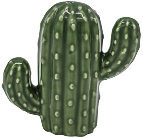 Porte Cure-dent Cactus Céramique Distributeur De Cure-Dents pour Table, hôtel, Cuisine, Recharge Facile, Longueur appropriée