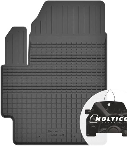 moto-MOLTICO Fahrer Gummimatten Auto, 1-teiliges Set, Allwetter Gummi Fußmatten mit Rand, Antirutsch & Wasserfest Autoteppiche - passend für Citroen C3 Picasso 2008-2017