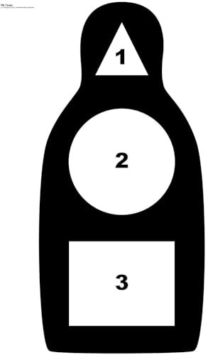 X-Targets Zielscheibe *PIN Target* | 52,5 x 82 cm | Papier 120g/m² | Ideal für die Schießausbildung | Verschiedene Formen mit Zahlen für effektives Trainig (5 Stück)