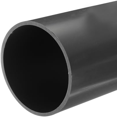 QUARKZMAN Tubo Redondo Rígido de PVC, 101,6 mm de Diámetro Interior, 110 mm de Diámetro Exterior, 20 cm/8 Pulgadas de Largo, Gris Claro, Alto Impacto, Funda de Cable