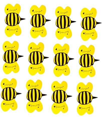 PRETYZOOM 100pezzi Decorazioni Per Lollipop Per Ragazzo Ragazza Biglietti Messaggio Con Design Ape Per Feste e Compleanni Per Confezionamento Caramelle e Accessori Feste