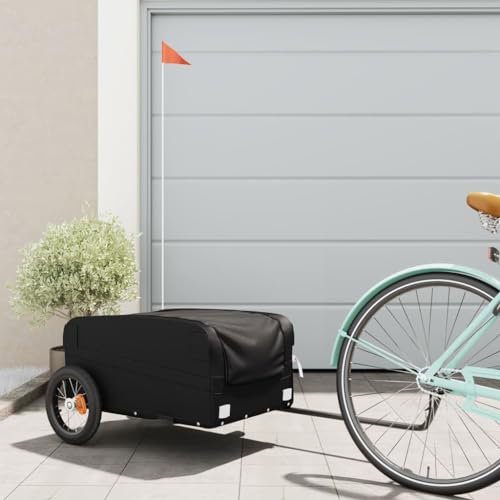 ShGaxin Lastenanhänger für Fahrrad Schwarz 30 kg Eisen, Fahrradanhänger, Lastenanhänger Fahrrad, Anhänger Fahrrad, Lastenanhänger Für Transport - 94038
