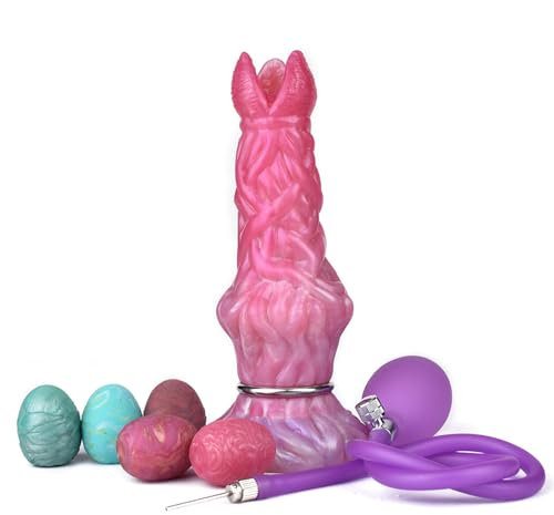 TangQian BDSM sex egg laying anal plug butt plug dildo with 5 silicone eggs, alien dildos spit ball anal dildos anal plug prostate stimulation extreme SM sex toy for women men (Color : Farbe, Size :